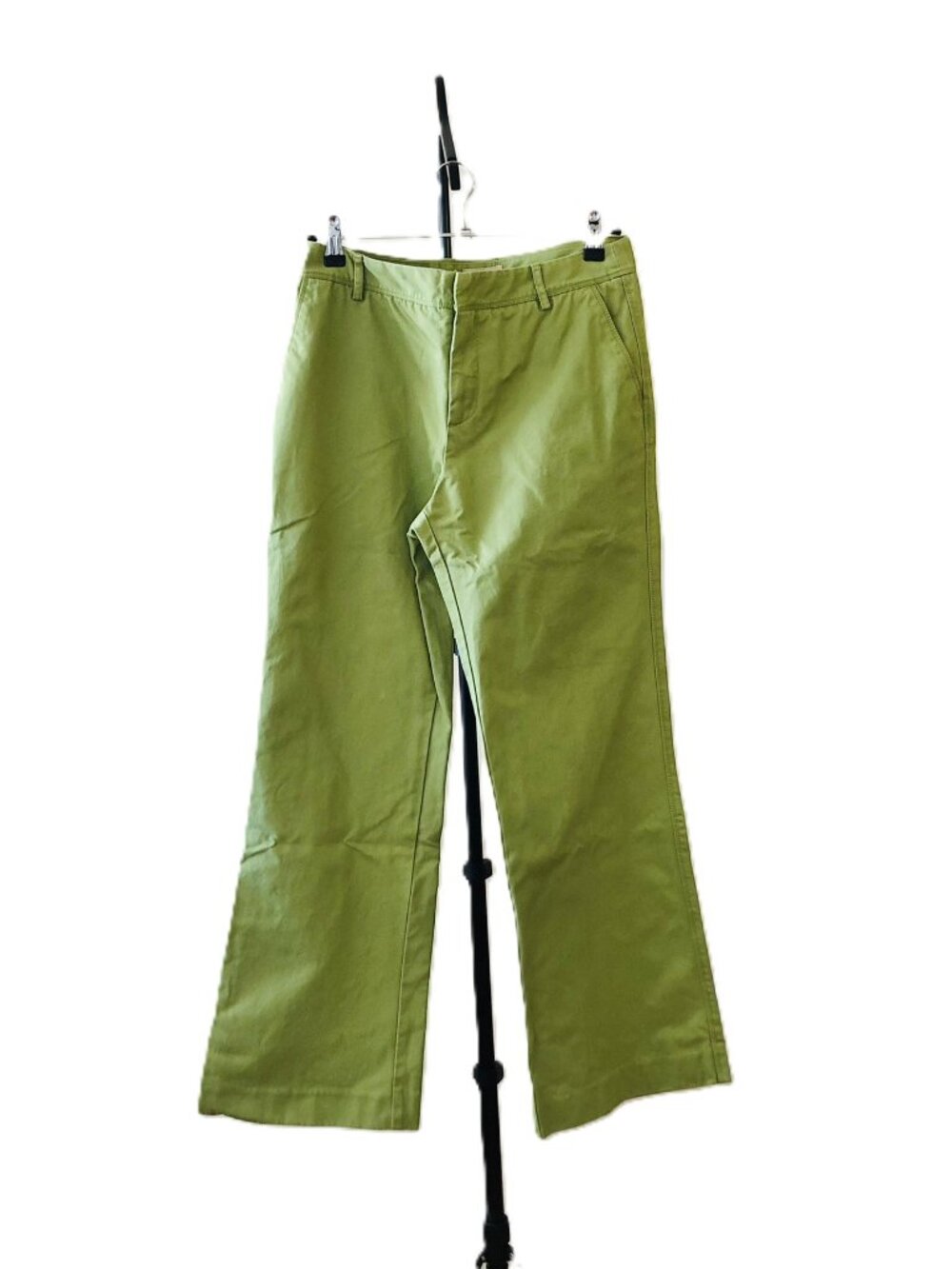 Eddie Bauer Mercer Fit Pants High rise Boot Cut Lime Green 100% Cotton Petite 8